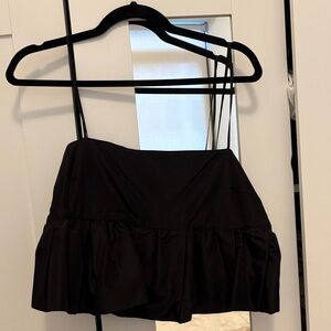 Zara Studio Black bubble top